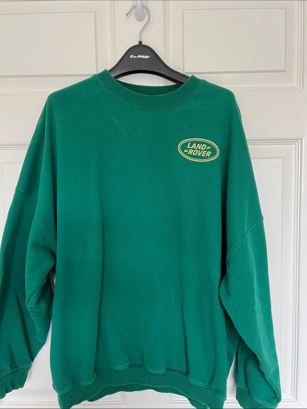 “Land Rover” Green Crewneck Sweatshirt with Yellow Logo